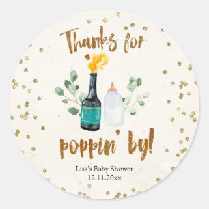 Bouteilles de Baby shower autocollant Merci