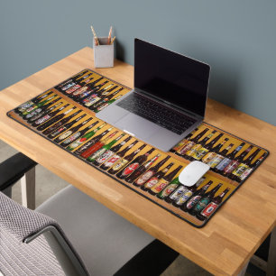Bouteilles de bière de chat de bureau