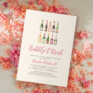 Bouteilles de champagne Bubbly Invitation à la dou