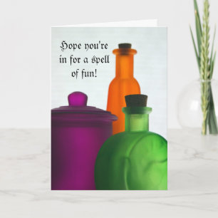 Bouteilles de potion Carte d'Halloween