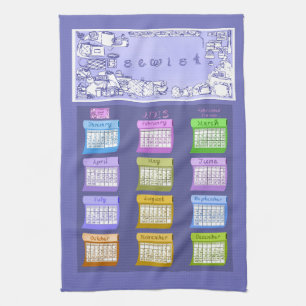 Bouteilles de tissu 2018 calendrier serviette à th