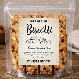 Bouteilles De Vin Étiquette personnalisée pour Biscotti faits maison