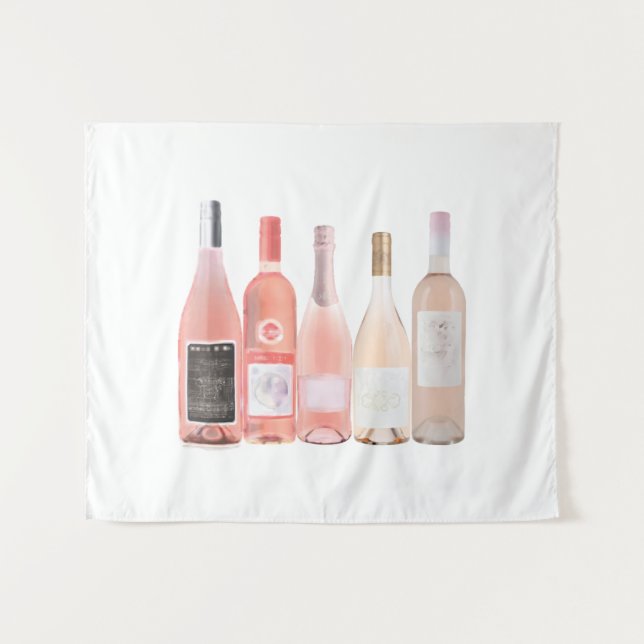 Bouteilles de vin rose Tapisserie (Devant (Horizontal))