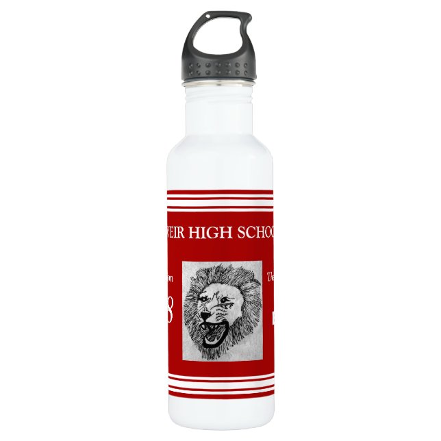 Bouteilles d'eau de la Réunion de classe de photo, (Devant)