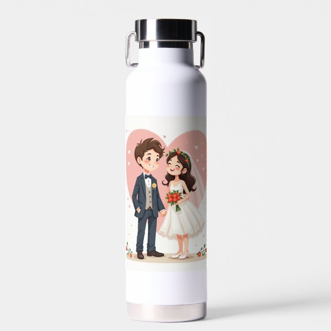 Bouteilles d'eau de l'anniversaire du mariage (Avant)