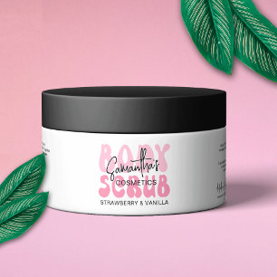 Bouteilles D'eau Logo tendance rose rétro Étiquette pour le corps d