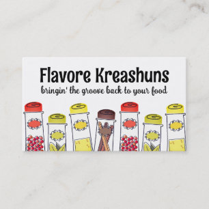 Bouteilles d'herbes et d'épices cuisine cartes biz