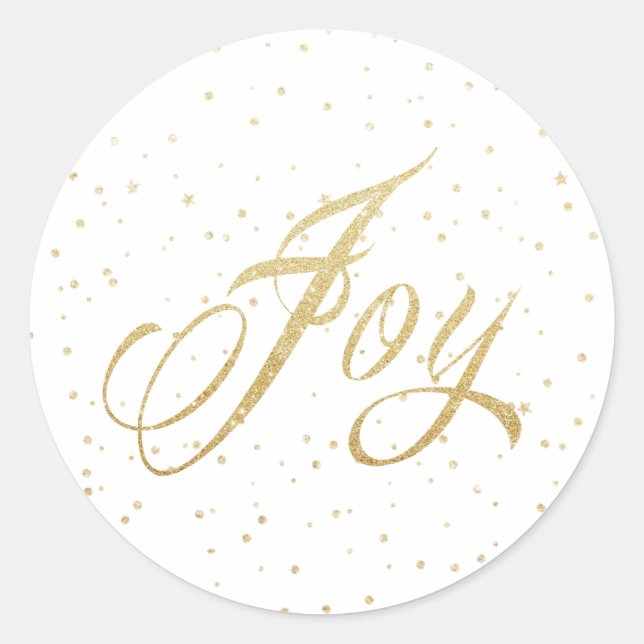 Bouteilles d'or Joy Stickers de Noël (Devant)