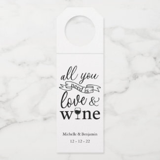 Bouteilles Étiquettes pendues pour l'amour et le vin, étiquet