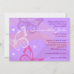 BOUTEILLES & ÉTOILES Invitation Bat mitzvah