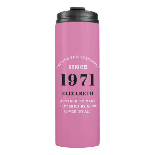 Bouteilles Isothermes 50e anniversaire 1971 Pink Black pour sa personnal