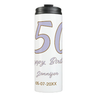 Bouteilles Isothermes 50e anniversaire ajouter nom date année mode viole