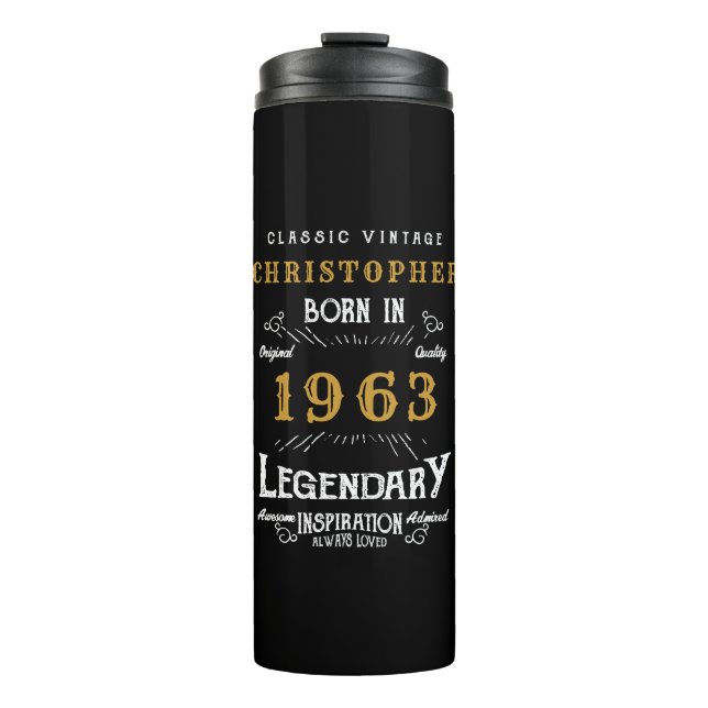 Bouteilles Isothermes 60th Birthday 1963 Legendary Black Gold Ajouter un (Devant)