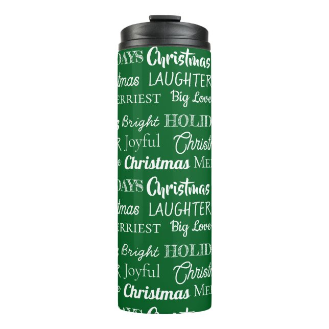 Bouteilles Isothermes 9 Custom Names Typography Christmas (Devant)