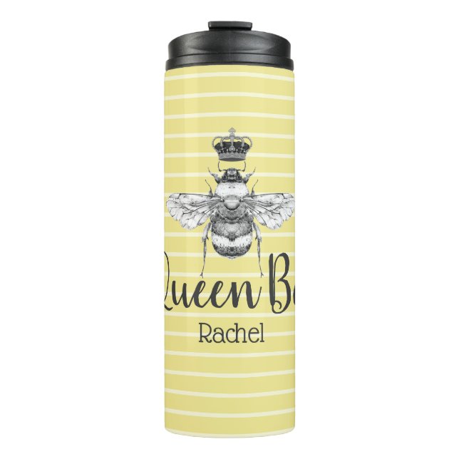 Bouteilles Isothermes Abee et rayures de la reine vintage | Personnalisé (Devant)