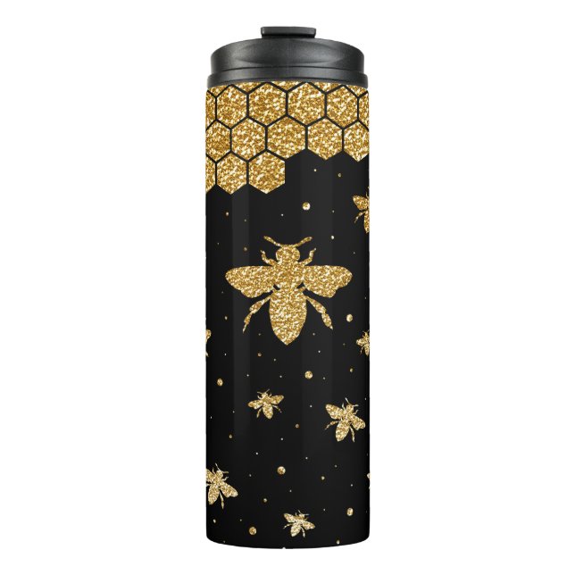 Bouteilles Isothermes Abeille de miel d'or mignonne (Devant)