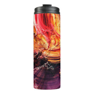 Bouteilles Isothermes Abstrait beau violet, rouge et jaune brillant c