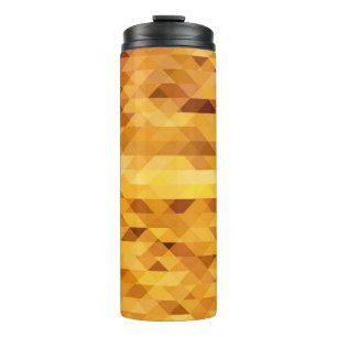 Bouteilles Isothermes Abstrait jaune orange mosaïque numérique polygonal