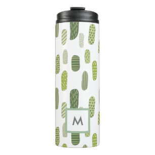 Bouteilles Isothermes Abstrait vert mignon Monogramme