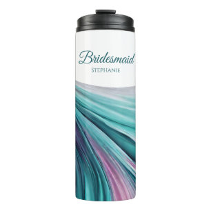 Bouteilles Isothermes Abstrait-violet moderne et Turquoise-Bridesmaid-