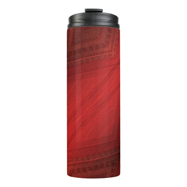 Bouteilles Isothermes Acceptation | Motif de Boho Eclectique Rouge (Devant)