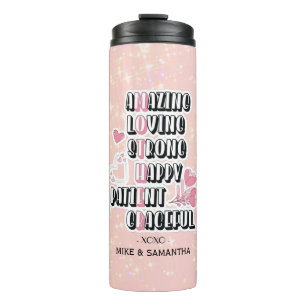 Bouteilles Isothermes Acronyme de mère   Floral   Cadeau de la fête des 
