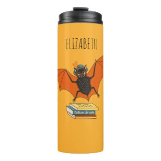 Bouteilles Isothermes Add Name Bat Librarian with Books - Reading Lover