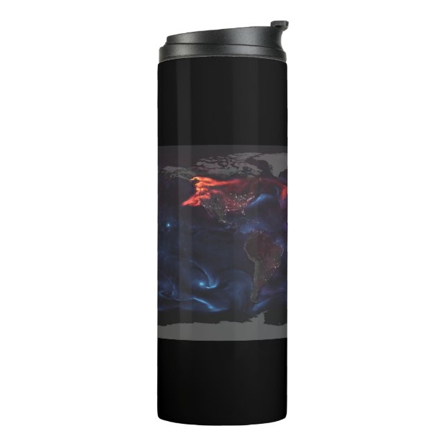 Bouteilles Isothermes Aérosol Terre Noir Carbon, Poussière, Cyclones, Vi (Tourné sur la gauche)