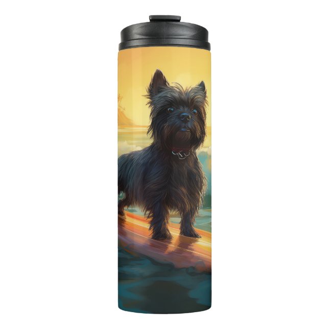 Bouteilles Isothermes Affenpinscher Beach Surf Peinture (Devant)