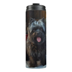 Bouteilles Isothermes Affenpinscher Snowy Sleigh Ride Décor de Noël