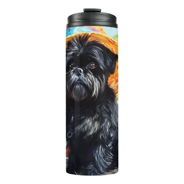 Bouteilles Isothermes Affenpinscher sur la plage, cadeau d'été pour les  (Devant)