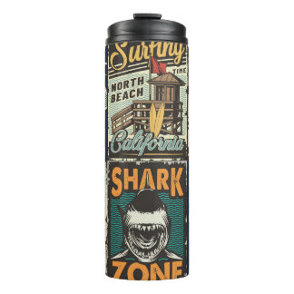 Bouteilles Isothermes Affiches de surf colorées vintages avec bus surf