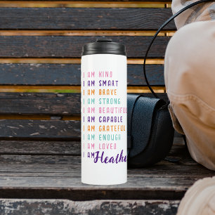 Bouteilles Isothermes Affirmations Positives Pour Les Femmes Blanc Perso