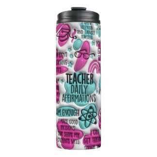 Bouteilles Isothermes Affirmations quotidiennes pour enseignants 20 oz e