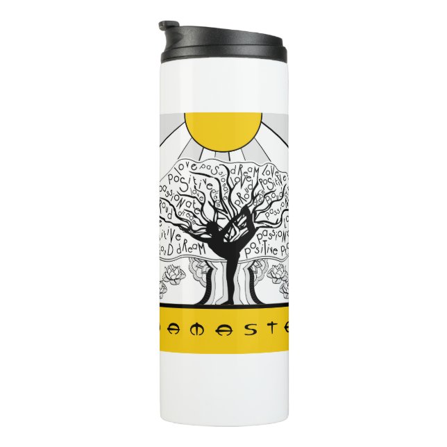 Bouteilles Isothermes Affirmations Yoga Tree Water Bottle (Tourné sur la droite)