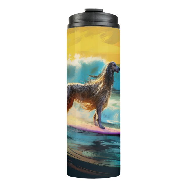 Bouteilles Isothermes Afghan Hound Beach Surf Peinture (Devant)