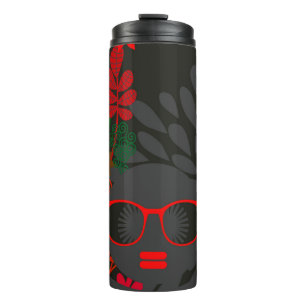 Bouteilles Isothermes Afro Diva Rouge Vert Ardoise Noir
