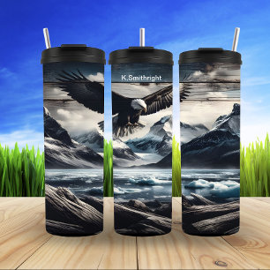 Bouteilles Isothermes Aigle à tête blanche au-dessus de sommets gelés