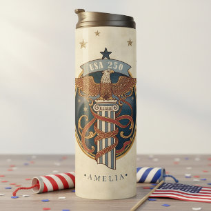 Bouteilles Isothermes Aigle américain USA 250 Motif Art nouveau ID1304