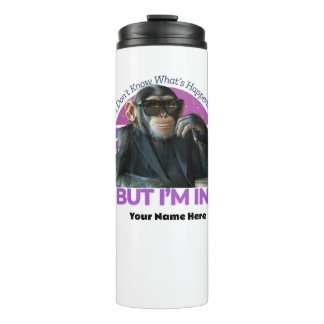 Bouteilles Isothermes Ajouter Votre Nom Funny Retro Monkey Mauvaises Déc