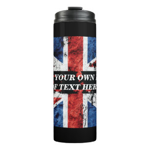 Bouteilles Isothermes Ajouter votre texte sur le drapeau anglais Jeu d'o