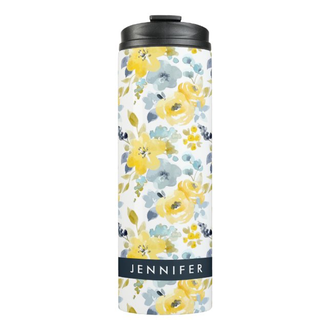 Bouteilles Isothermes Ajoutez votre motif jaune et bleu nommé de | (Devant)