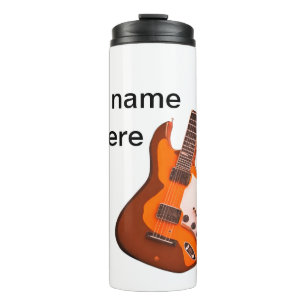 Bouteilles Isothermes Ajoutez votre nom texte marron guitare acoustique