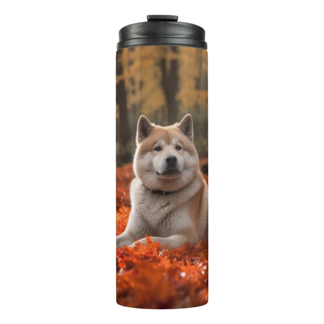 Bouteilles Isothermes Akita en automne Feuilles automne s'inspire (Devant)