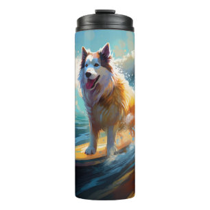 Bouteilles Isothermes Alaskan Malamute Beach Surf Peinture