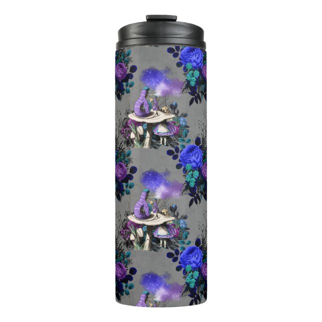 Bouteilles Isothermes Alice au pays des merveilles Fleurs de la chenille (Devant)