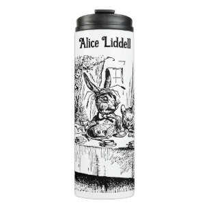 Bouteilles Isothermes Alice au pays des merveilles vintage, scène de thé