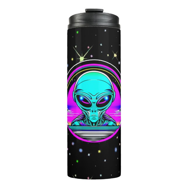 Bouteilles Isothermes Alien extra-terrestre volant un OVNI (Devant)