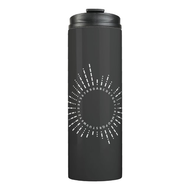 Bouteilles Isothermes Alphabet de code Morse de A à Z (Devant)