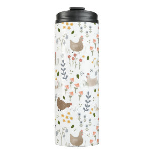 Bouteilles Isothermes Amateurs de poulet Ferme Animaux Plutôt Floral